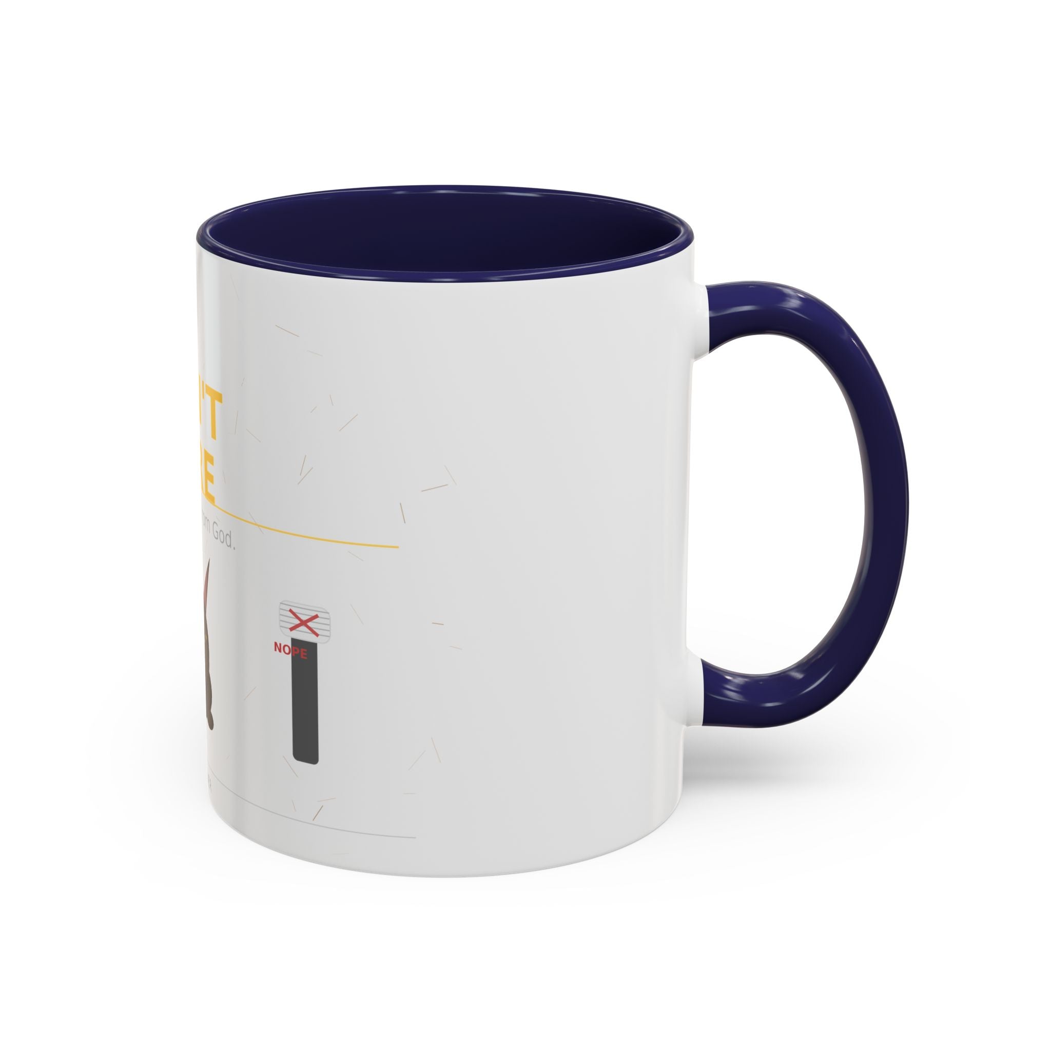 Don't Care Coffee Mug — Funny Cute Bat Character with 'It's Just Glitter From God'