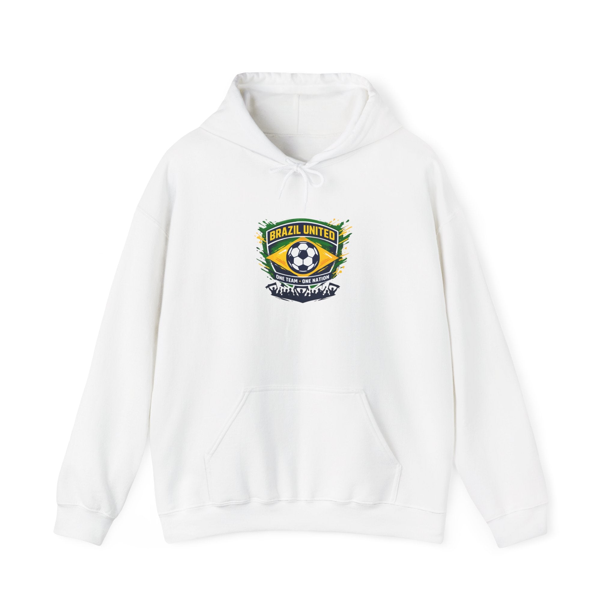 Brazil Retro Soccer Crest Hoodie | country pride, championship season