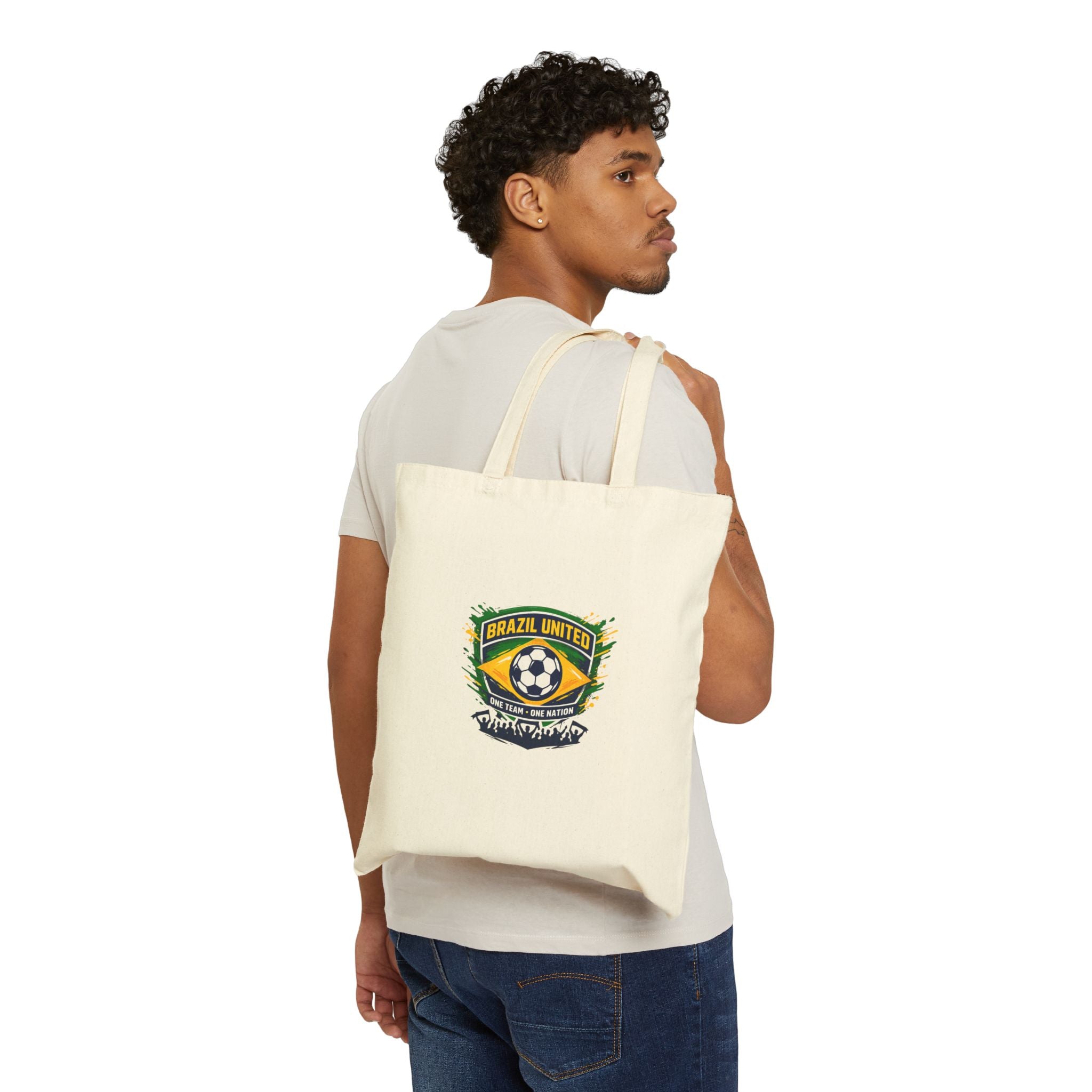 Brazil United Soccer Crest Tote | country pride, retro soccer