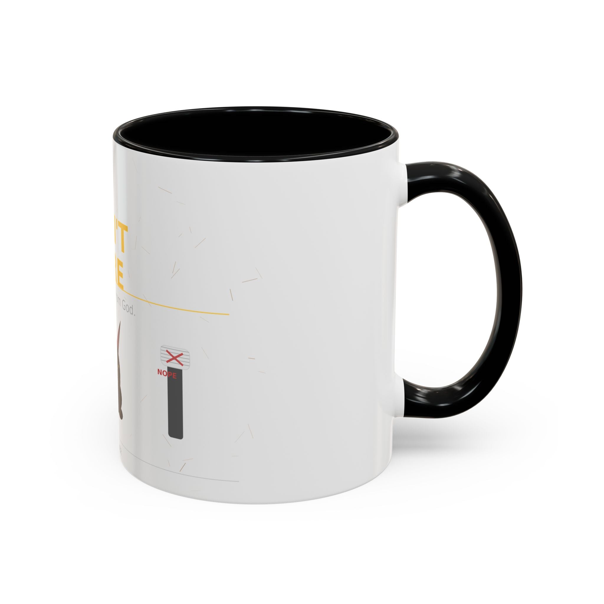 Don't Care Coffee Mug — Funny Cute Bat Character with 'It's Just Glitter From God'