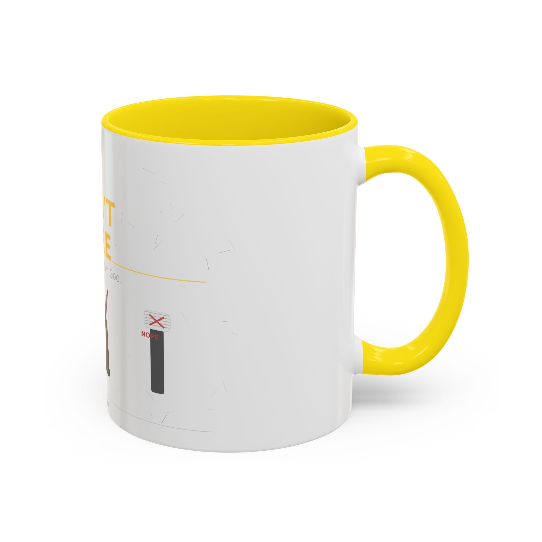 Don't Care Coffee Mug — Funny Cute Bat Character with 'It's Just Glitter From God'