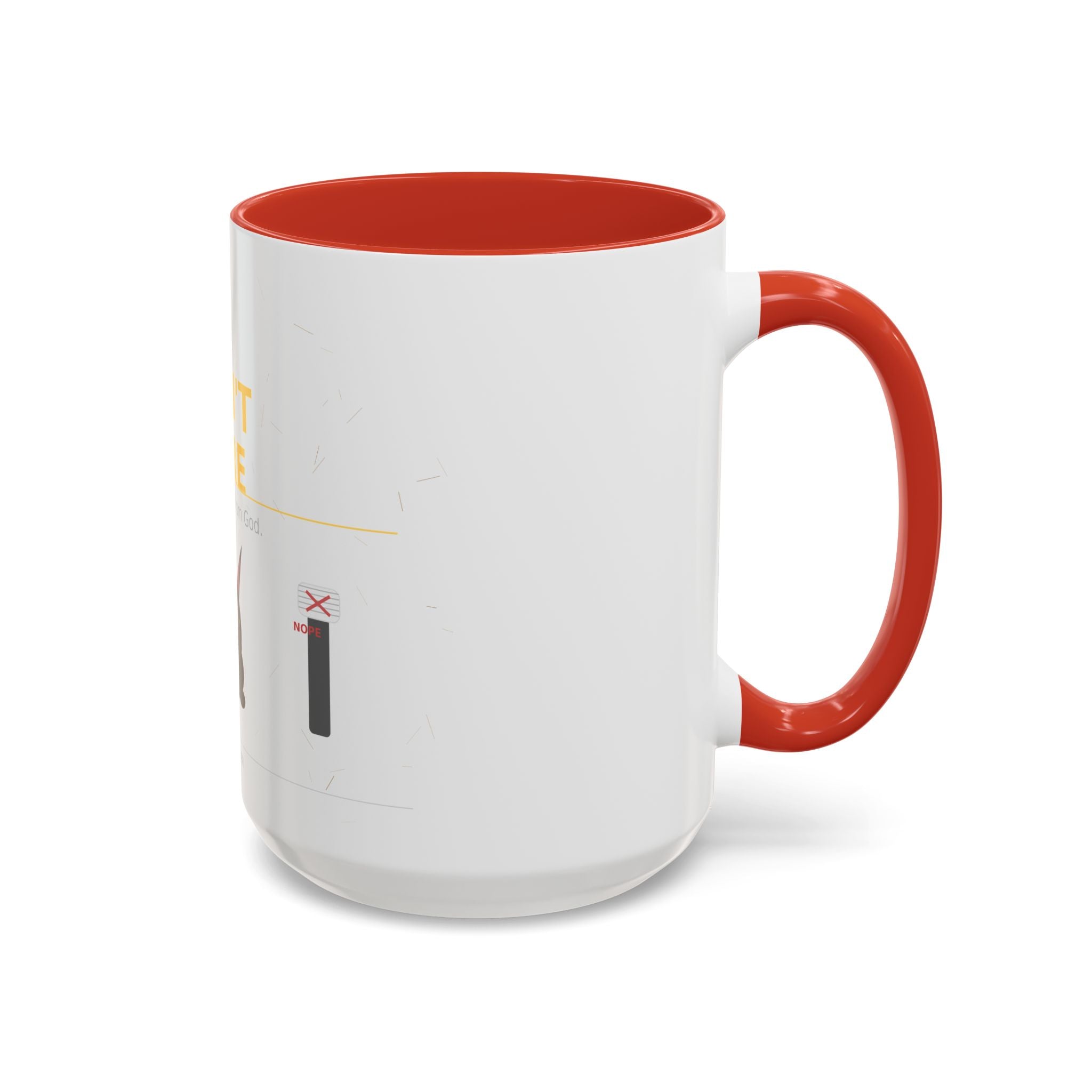 Don't Care Coffee Mug — Funny Cute Bat Character with 'It's Just Glitter From God'