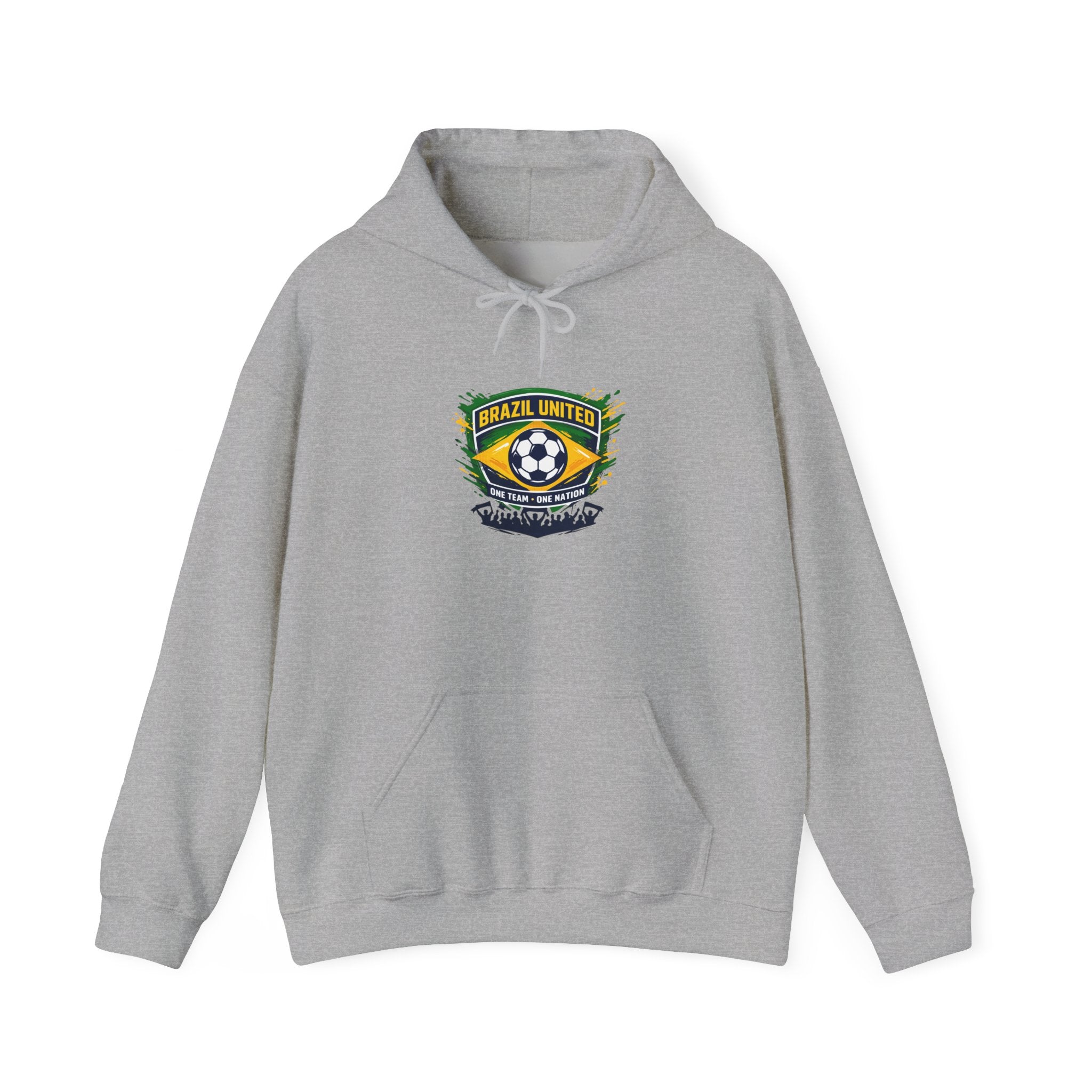 Brazil Retro Soccer Crest Hoodie | country pride, championship season