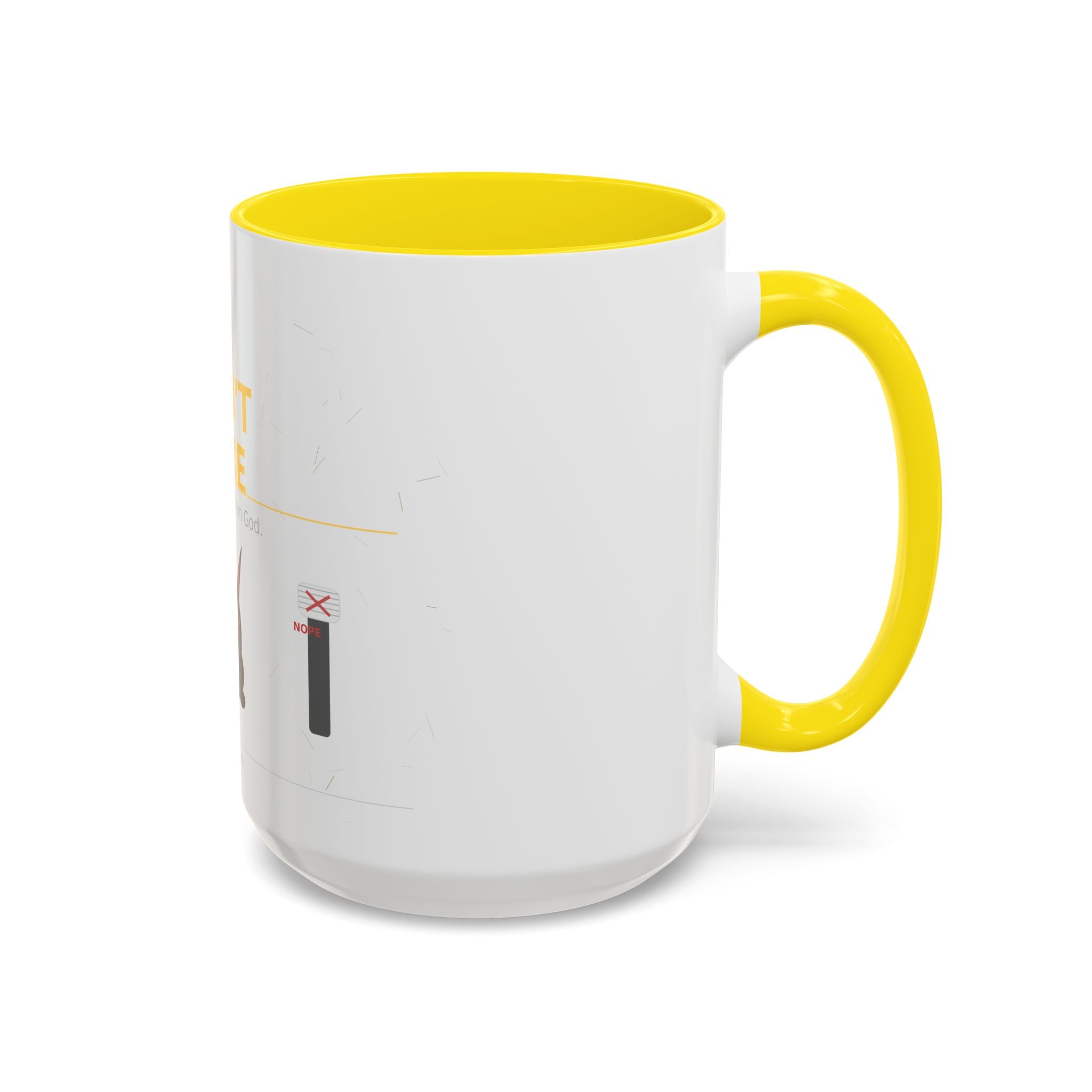 Don't Care Coffee Mug — Funny Cute Bat Character with 'It's Just Glitter From God'