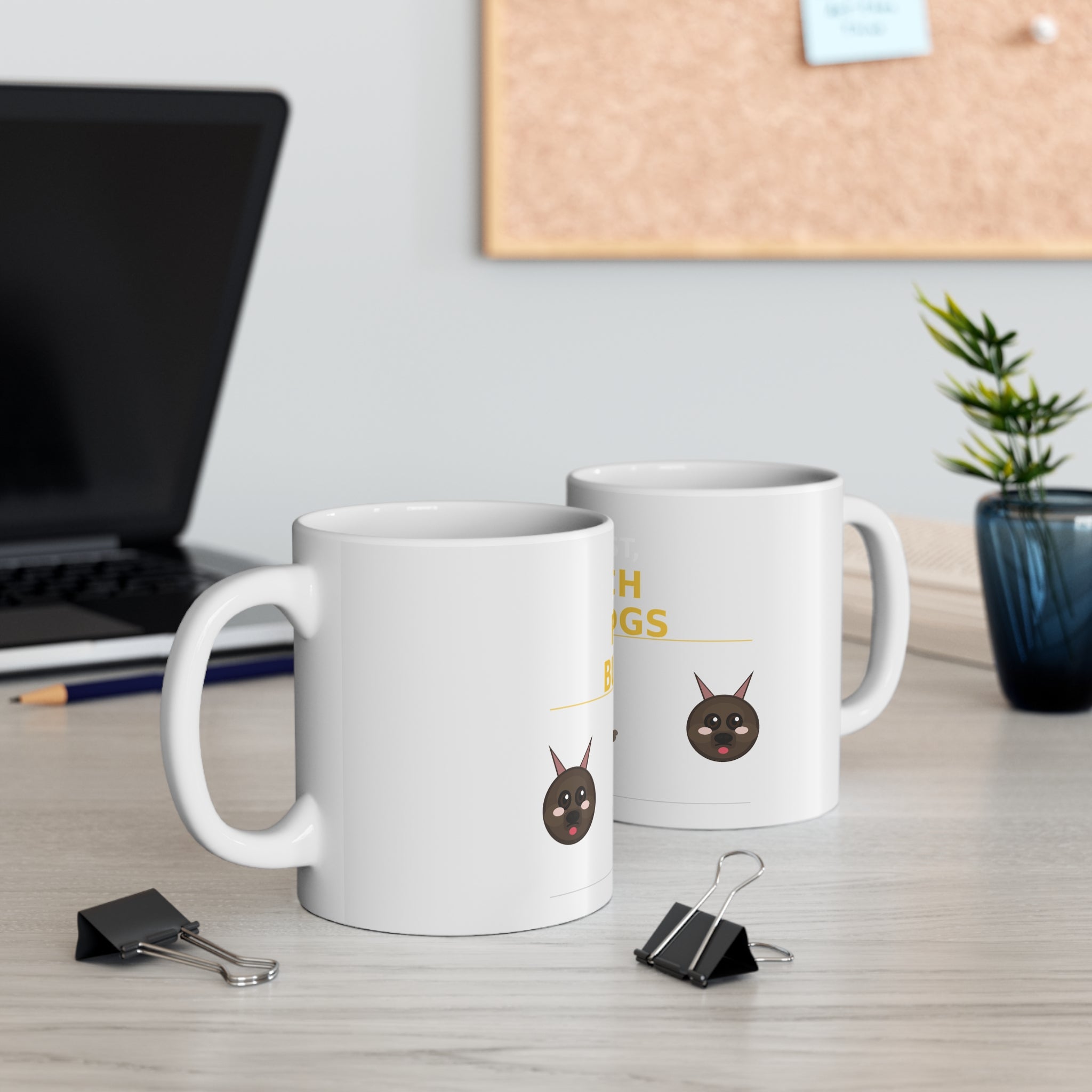But First French Bulldogs 11oz Coffee Mug — Cute French Bulldog Paw Print Design