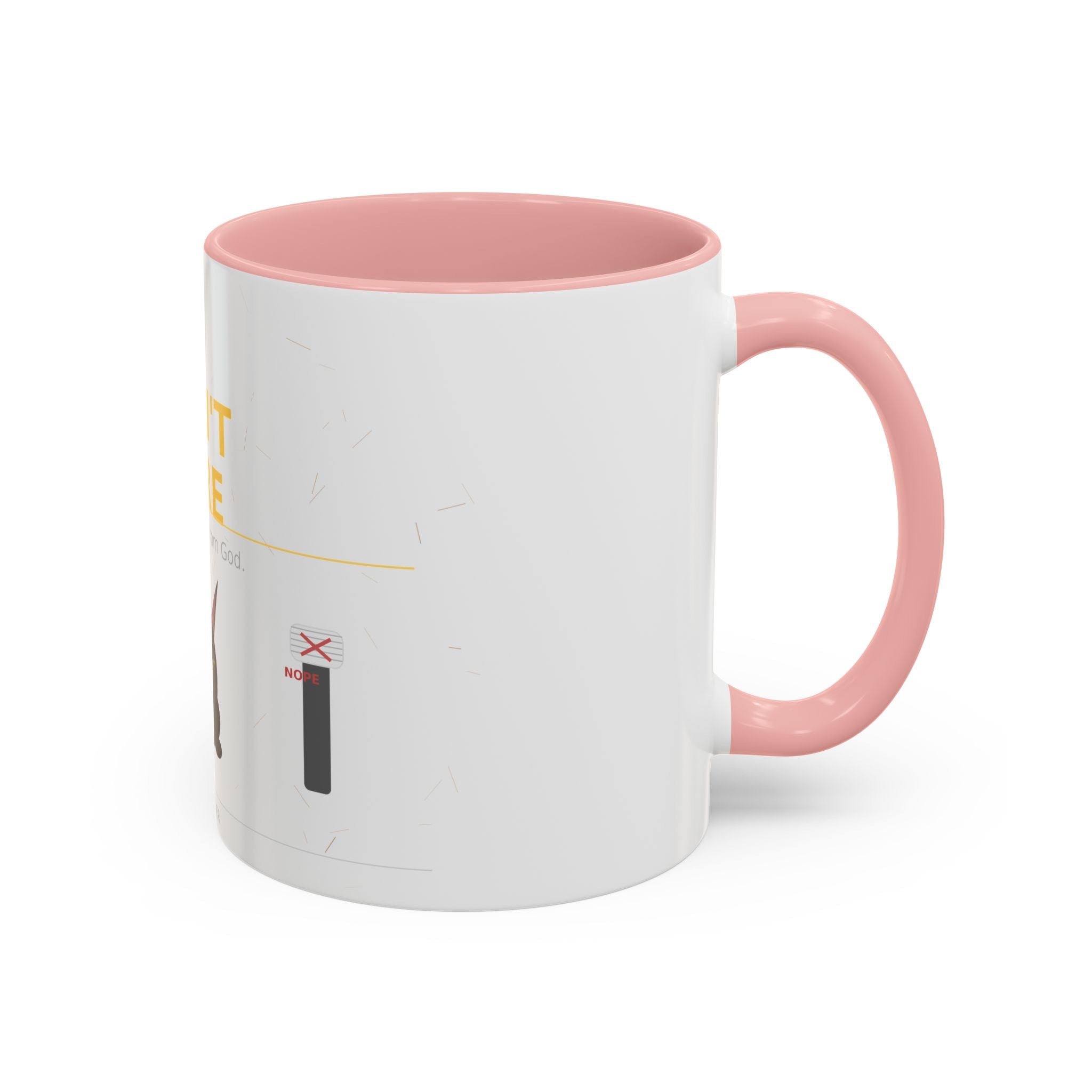 Don't Care Coffee Mug — Funny Cute Bat Character with 'It's Just Glitter From God'