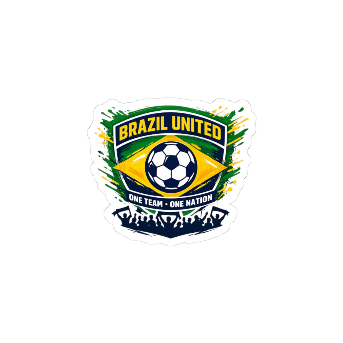 Brazil United Kiss-Cut Stickers | retro soccer, country pride