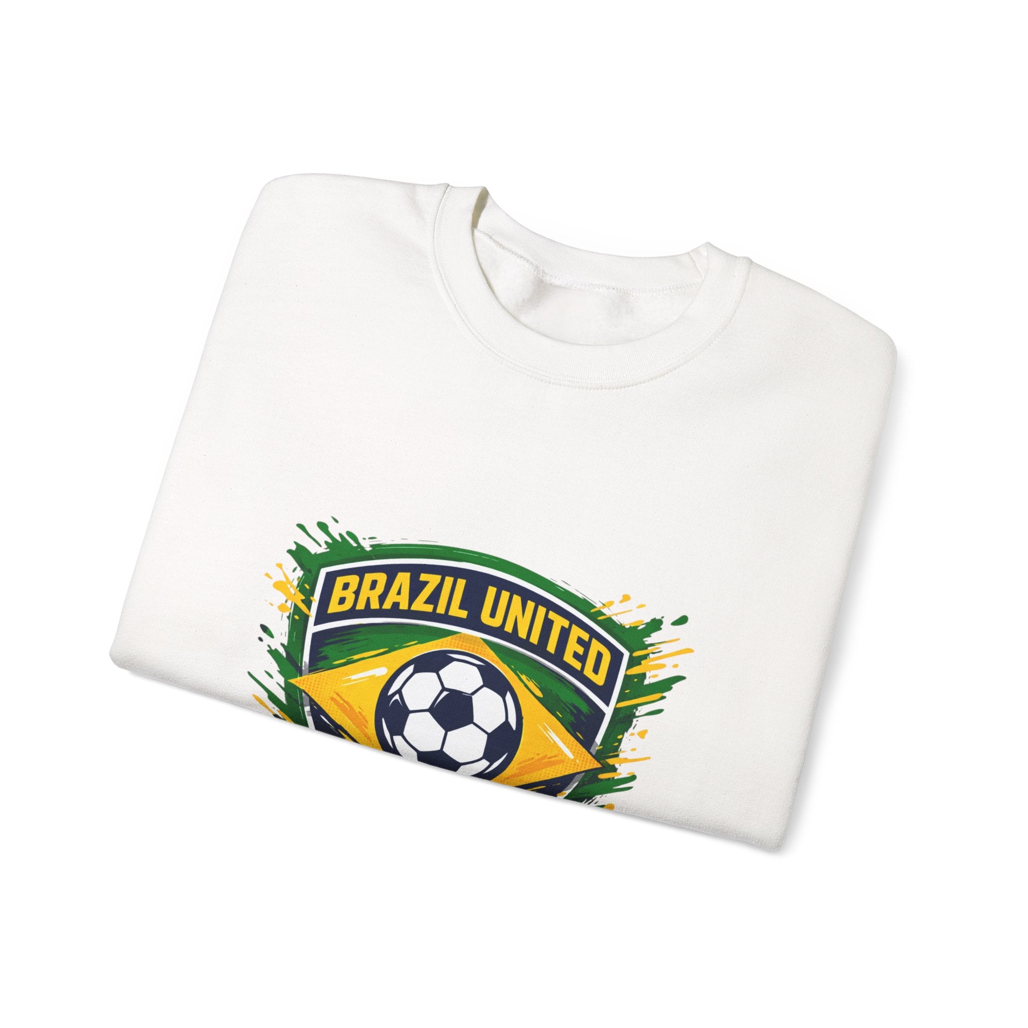 Brazil United Soccer Crest Sweatshirt | country pride, retro soccer