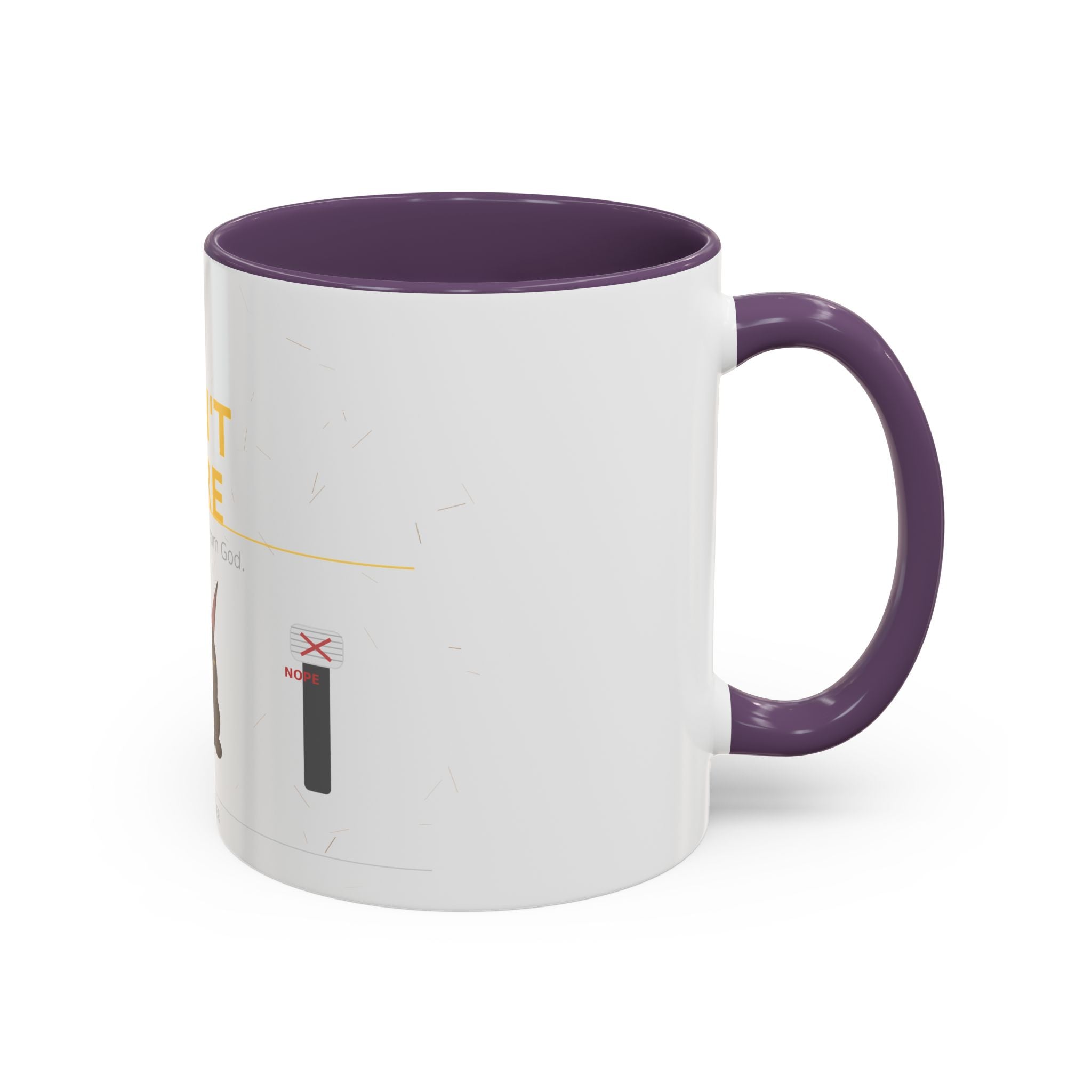 Don't Care Coffee Mug — Funny Cute Bat Character with 'It's Just Glitter From God'
