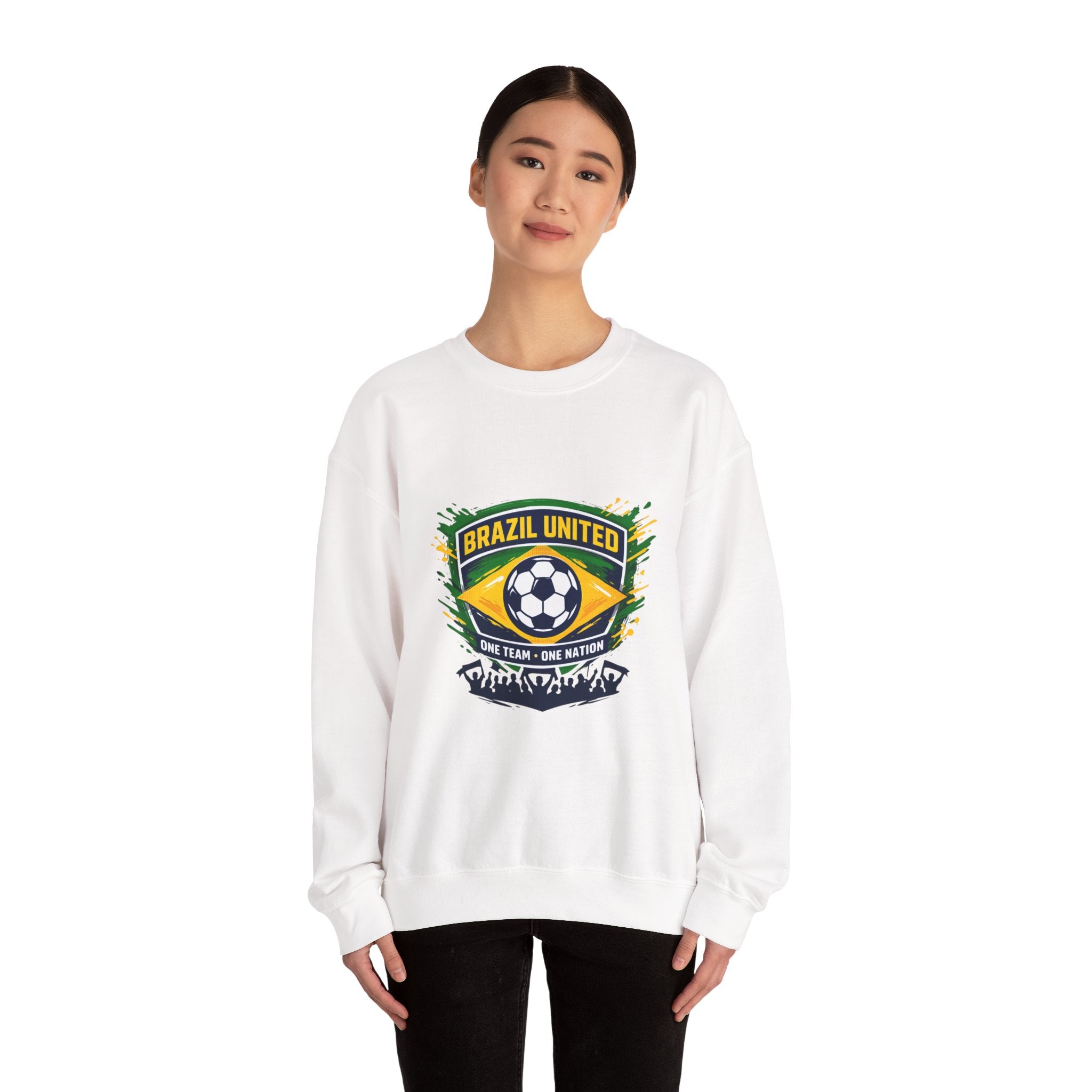Brazil United Soccer Crest Sweatshirt | country pride, retro soccer
