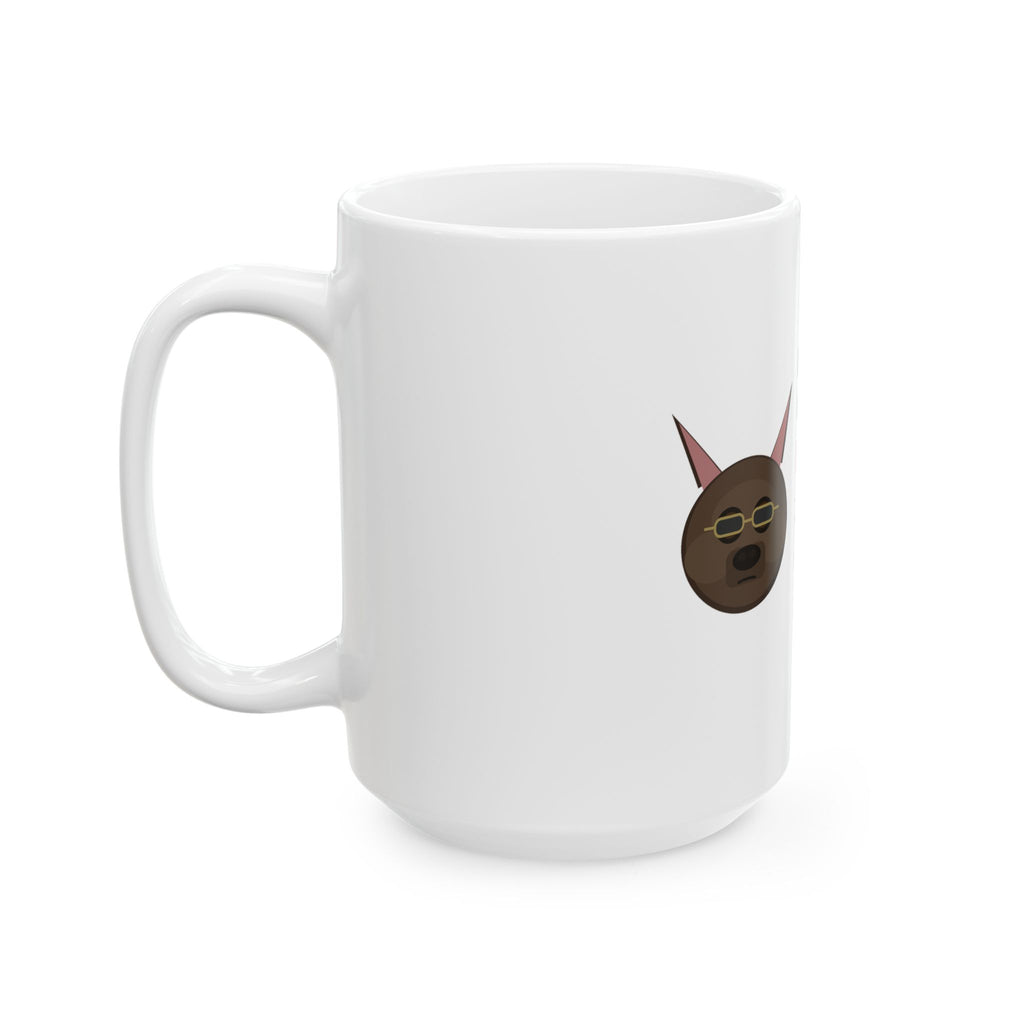 Fueled By Coffee & My Frenchie Ceramic Mug — Funny French Bulldog Coffee Cup (11oz & 15oz)