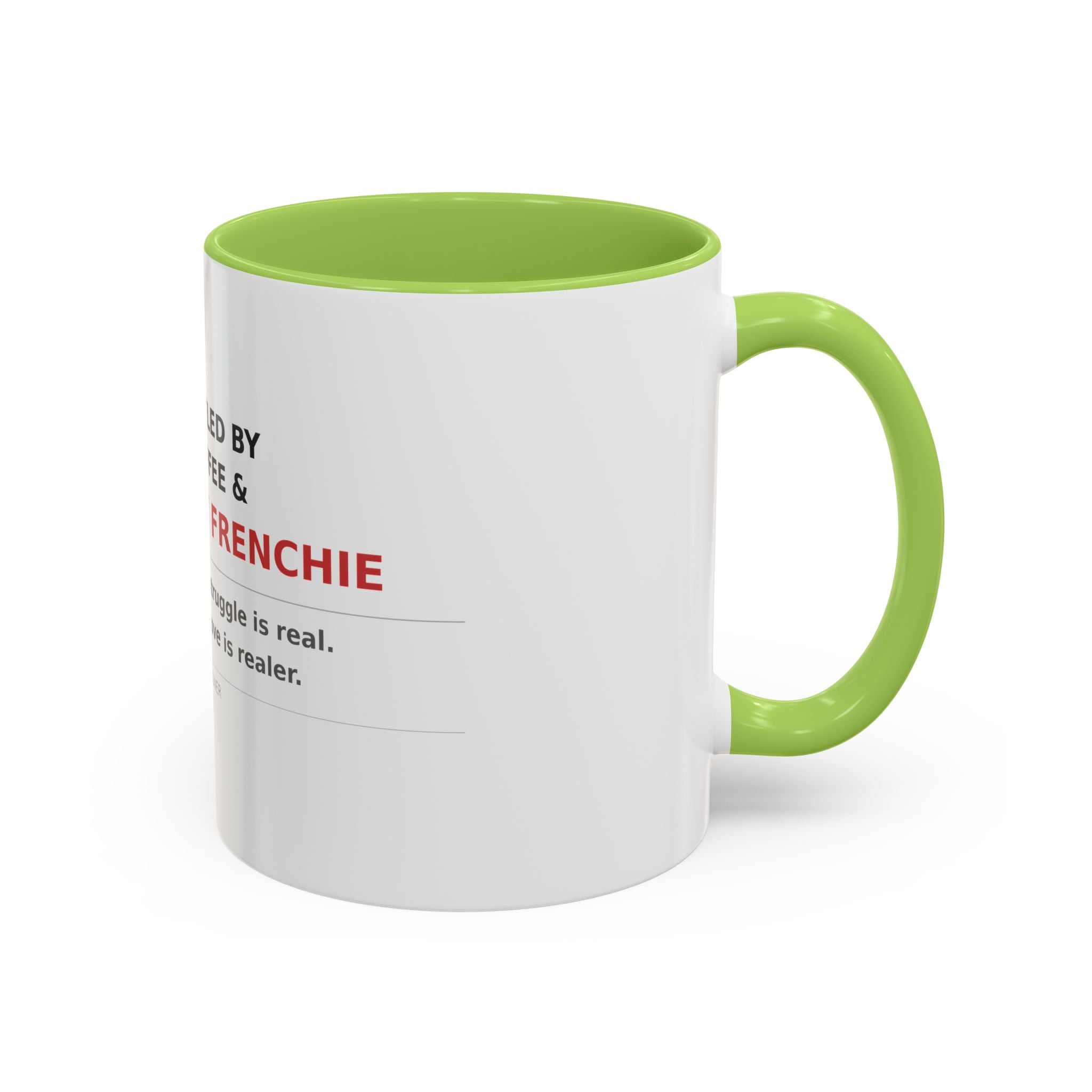 Frenchie Coffee Mug | "Fueled by Coffee & My Frenchie" Accent Mug