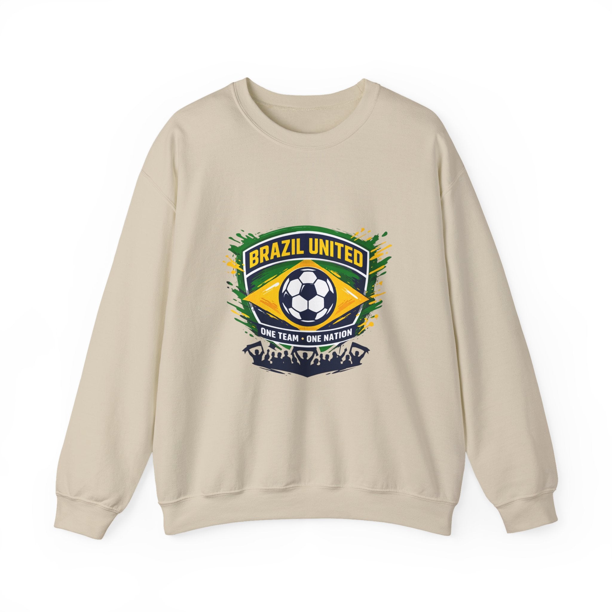 Brazil United Soccer Crest Sweatshirt | country pride, retro soccer