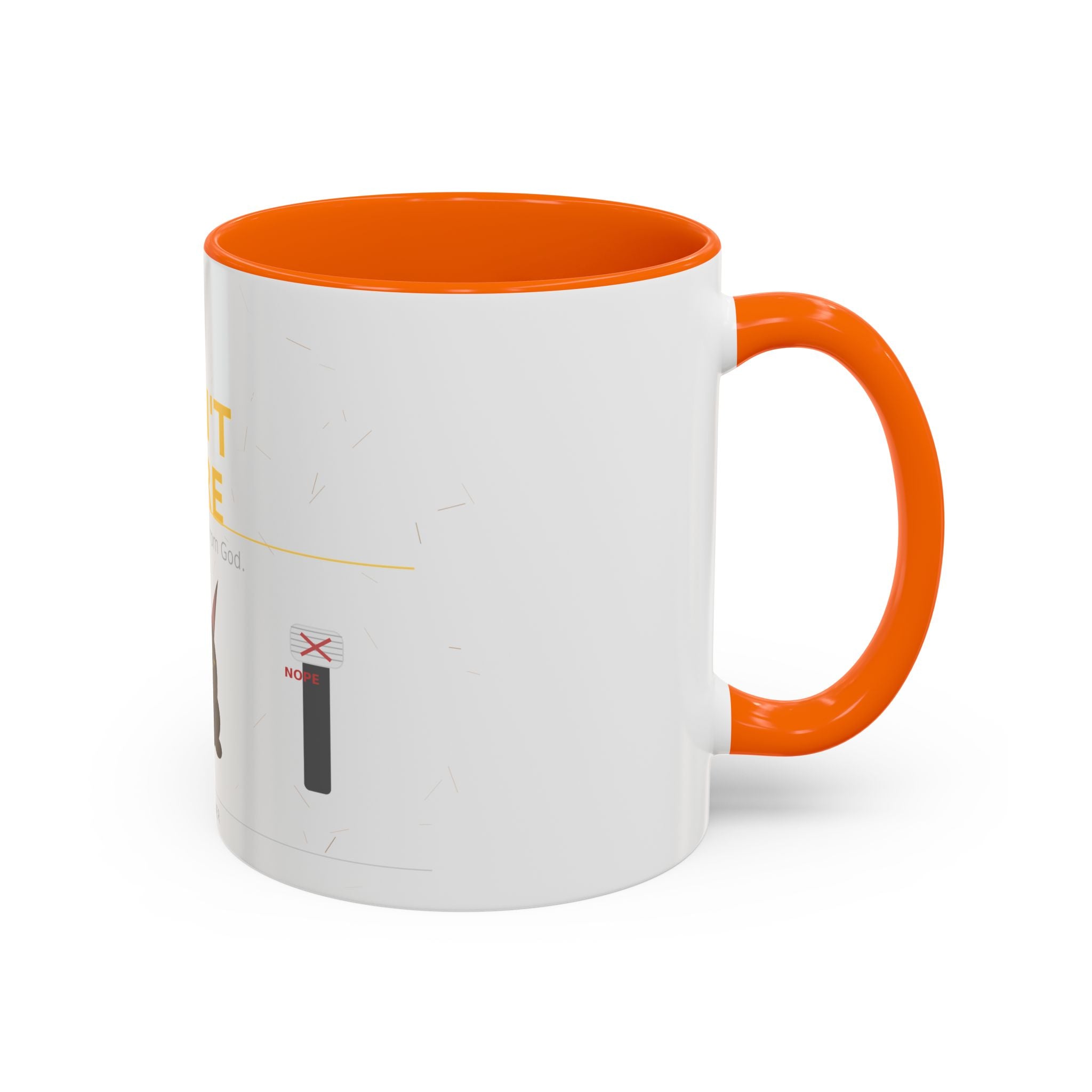Don't Care Coffee Mug — Funny Cute Bat Character with 'It's Just Glitter From God'