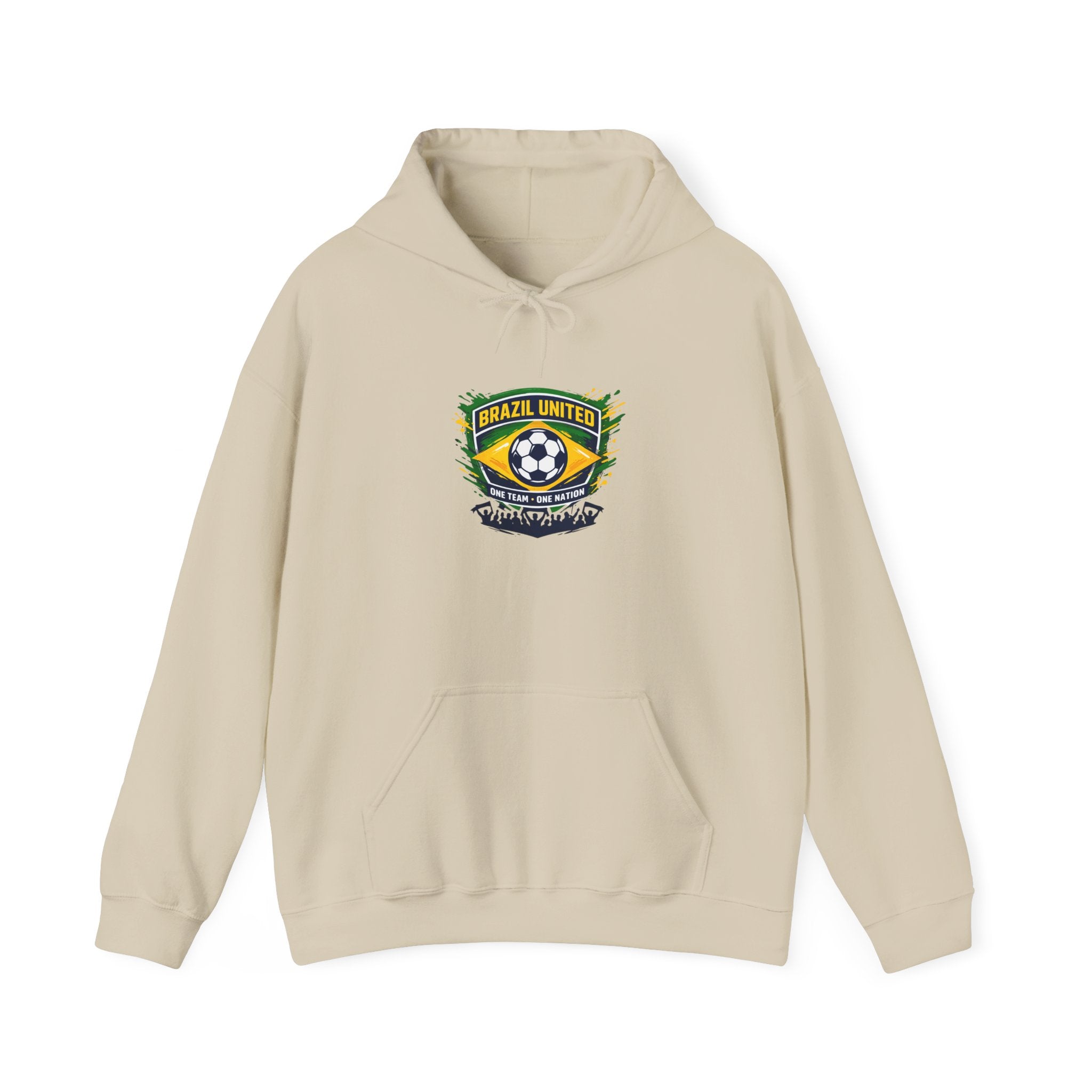 Brazil Retro Soccer Crest Hoodie | country pride, championship season
