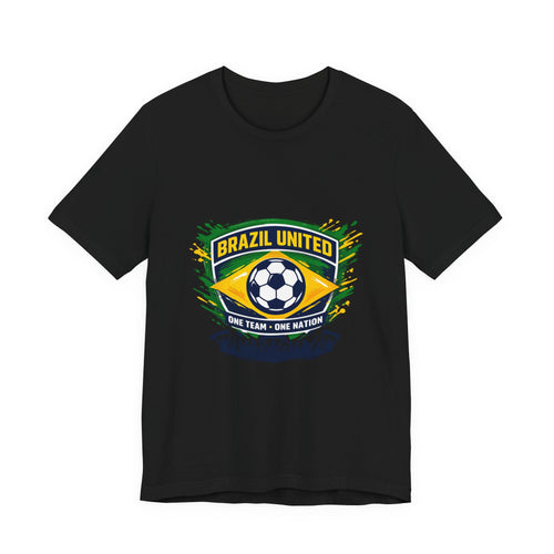 Brazil United Soccer Crest Tee | country pride, retro soccer