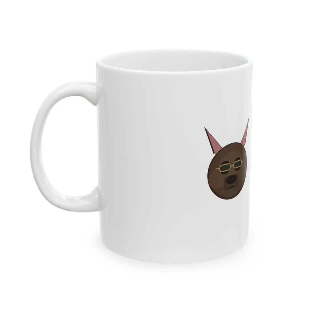 Fueled By Coffee & My Frenchie Ceramic Mug — Funny French Bulldog Coffee Cup (11oz & 15oz)