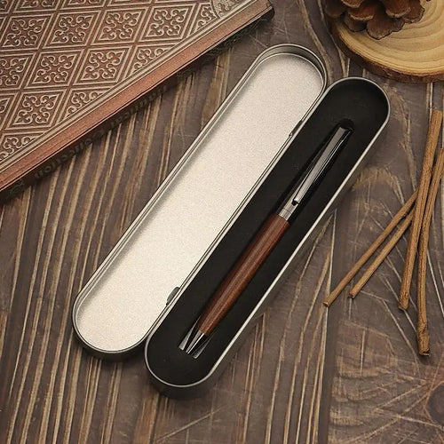 Business Gift Ballpoint Pen Set Wooden Metal Hybrid Design, Smooth