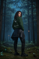 Moonchild Forest Green Sweatshirt Lifestyle